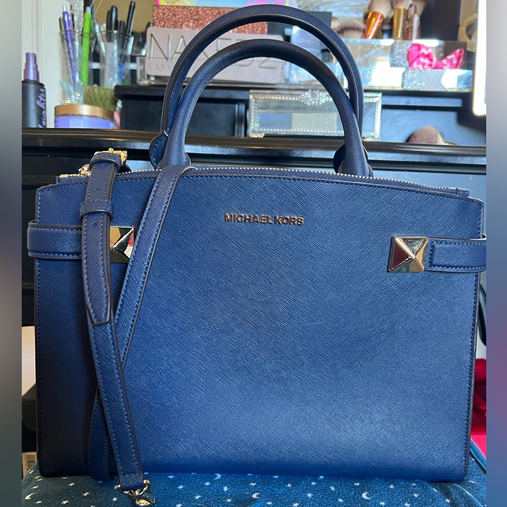 MK Blue Karla Bag